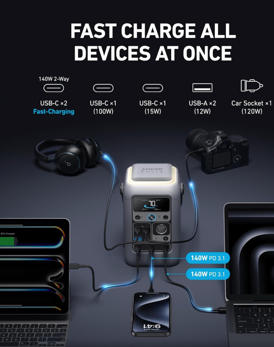 Portable charging bank